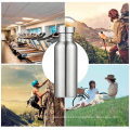 Single Walled Stainless Steel Sports Water Bottle 18/8 Food Grade for Cyclists Runners Hikers Beach Goers Picnics Camping